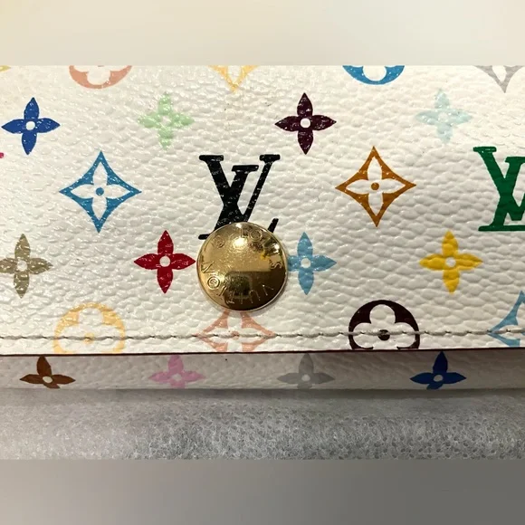 Louis Vuitton Multicolore 4 Key Holder White Monogram Murakami – Pink Interior - Picture 3 of 12